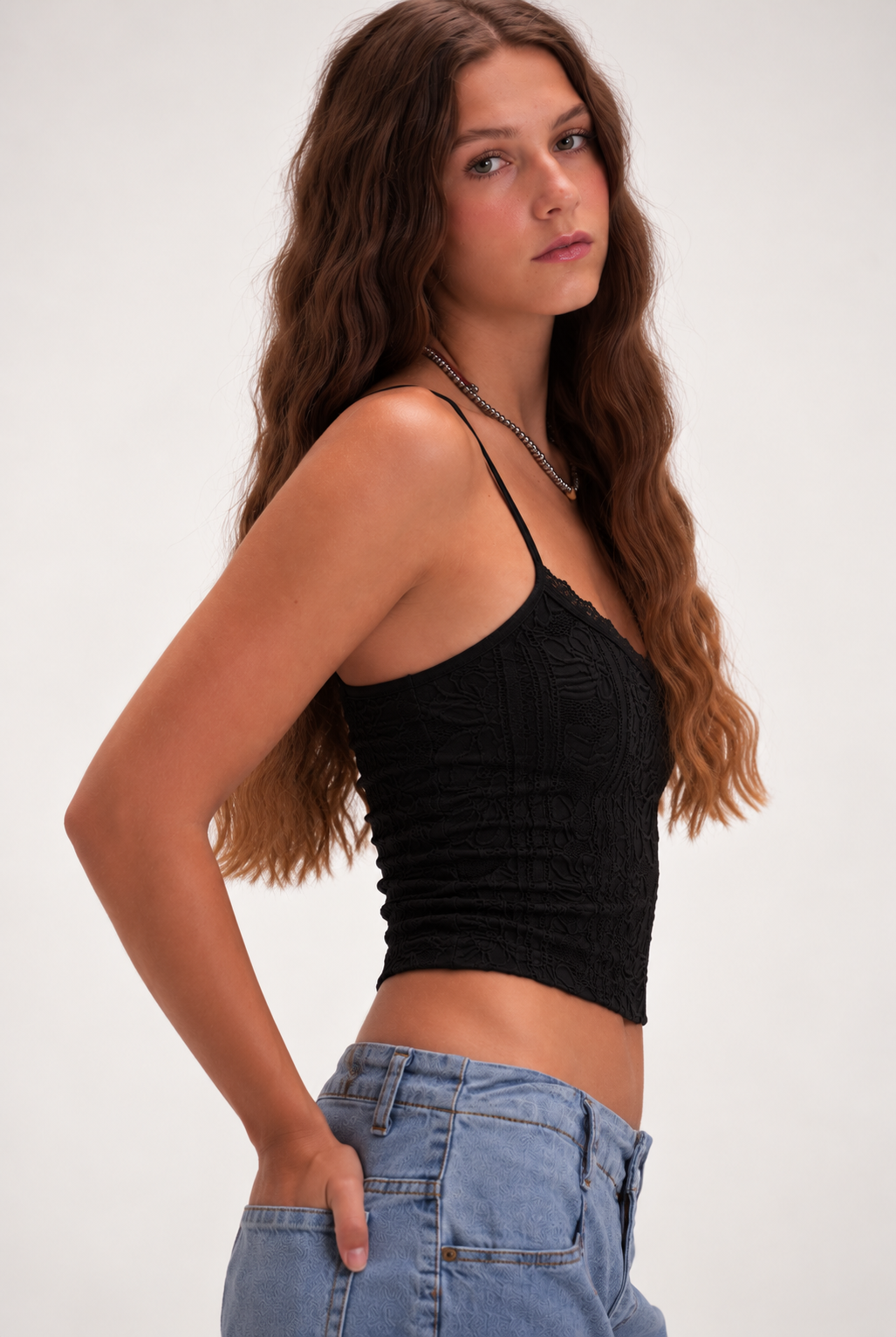 Top cami negro