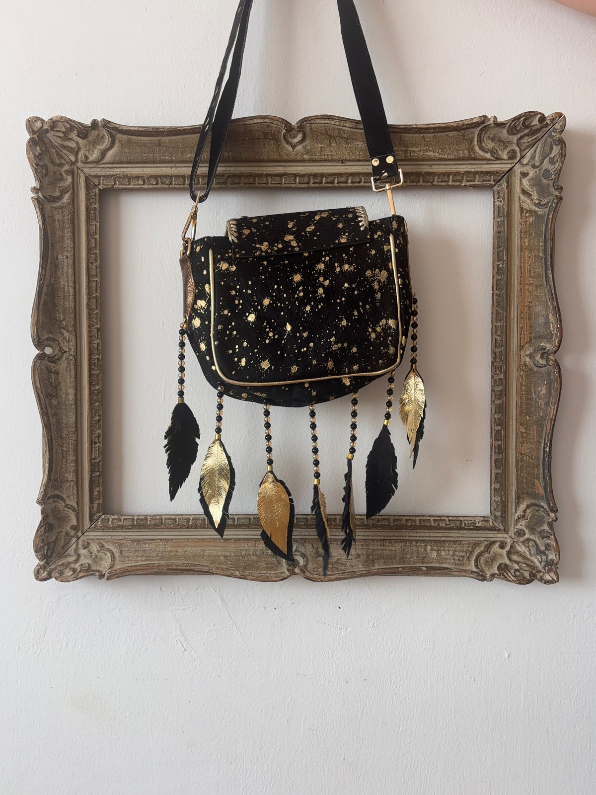Bolsa Scarlett Negro-Dorado