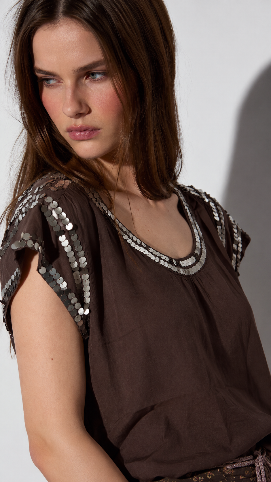 Blusa Manish café