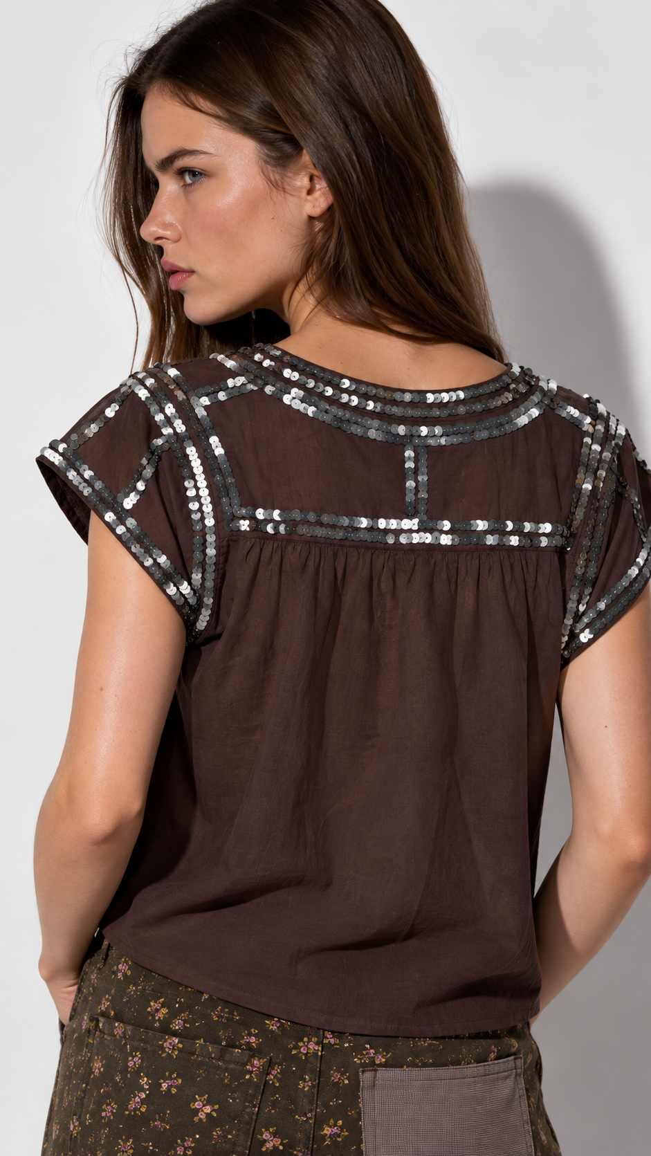 Blusa Manish café