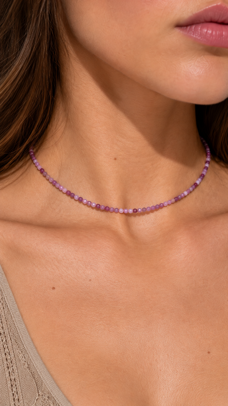 Collar Rubí rosa